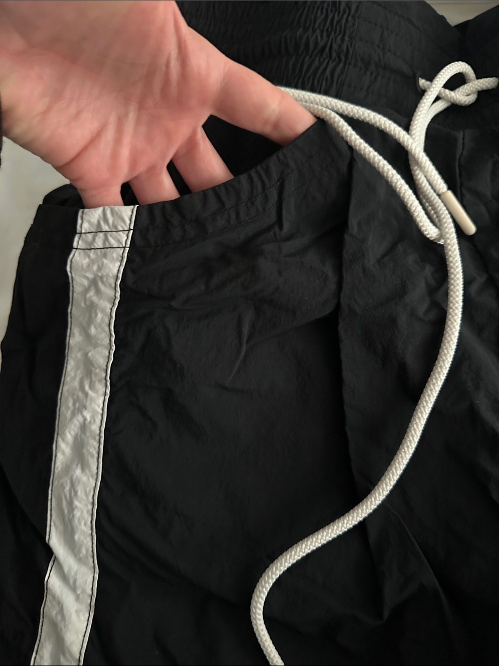 Free People Black Jogger Pants with White Stripe size Medium - Picture 3 of 11